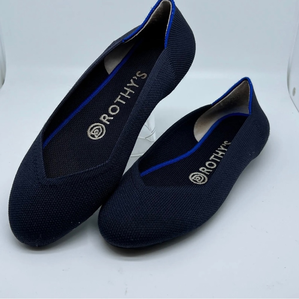 Rothy’s The Flat navy blue ballet flats